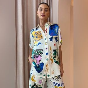 Alemais Soleil Shirt 100% Silk